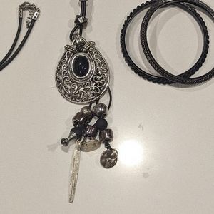 Corporate Goth Necklace and Bangles Bundle